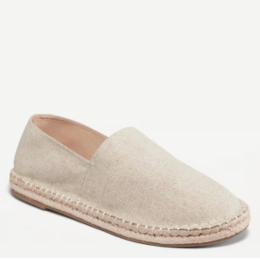 Beige Espadrille Slip-On Shoes